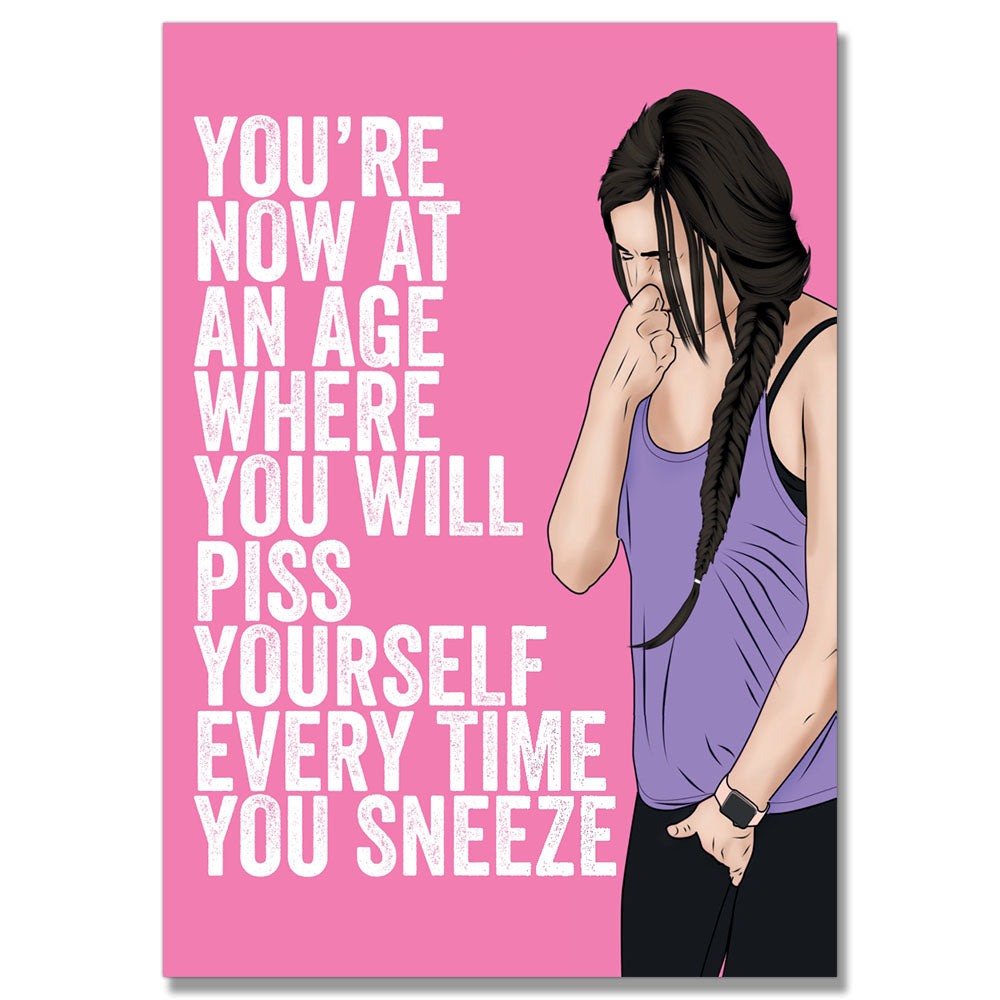 At An Age Piss When You Sneeze Card PACK OF 6 #1 image